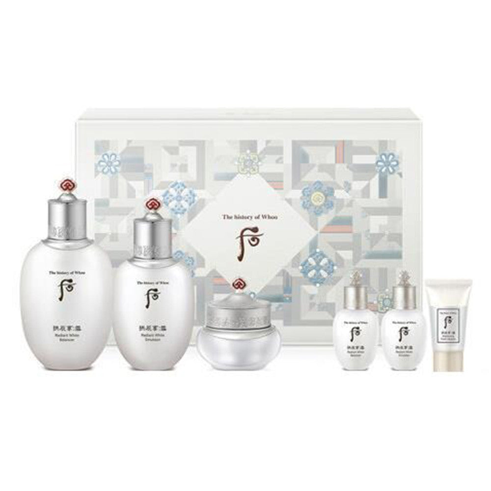 The History of Whoo Gongjinhyang Seol Special Skin Care Set with Radiant White Balancer and Emulsion 1Ea